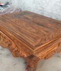 Hình ảnh: Sập gỗ Mun da báo 2m31 x 1m80 3 phân long khung