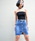 Hình ảnh: Váy jeans ôm lưng thun