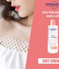 Hình ảnh: Sữa tắm không xà phòng cho da thường, da dầu mụn lưng, mụn ngực Soft Shower Stanhome 400ML