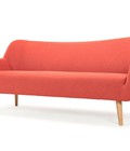 Hình ảnh: Sofa gỗ bọc vải NORMA (hồng cam)