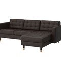 Hình ảnh: Ghế sofa da đôi kết hợp ghế dài LANDSKRONA (nâu)