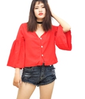 Hình ảnh: Áo tay xoè lưng V 4 nút sau