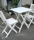 Hình ảnh: Bàn ghế cafe gỗ gấp ( 1 bàn 2 ghế )