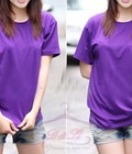 Hình ảnh: Áo phông trơn màu Tím giá sỉ 24k