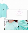 Hình ảnh: Áo thun màu xanh trơn vải cotton 4 chiều giá sỉ rẻ nhất TPHCM