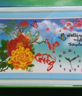 Hình ảnh: Tranh đính đá đồng hồ vợ chồng H1133