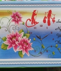 Hình ảnh: Tranh đính đá đồng hồ cha mẹ H973
