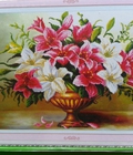 Hình ảnh: Tranh đính đá bình hoa H495