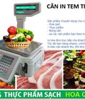 Hình ảnh: Cân điện tử in phiếu siêu thị Cân tính giá in tem TM AX pro