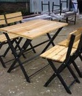 Hình ảnh: Bàn ghế cafe gỗ gấp giá rẻ