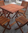 Hình ảnh: Bộ bàn ghế xếp gỗ