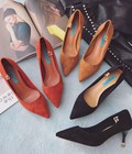 Hình ảnh: Giày cao gót 2018 dáng xinh, chất liệu da lộn, êm chân CG01
