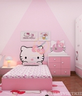 Hình ảnh: Phòng ngủ bé gái chủ đề Hello Kitty