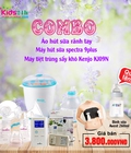 Hình ảnh: Combo Máy hút sữa Spectra 9plus Máy tiệt trùng sấy khô KJ09N Áo hút sữa giá chỉ 3.800.000