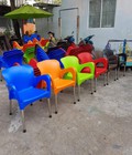 Hình ảnh: Ghế nhựa chân inox cafe thanh lý giá triệu