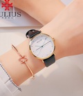 Hình ảnh: Đồng hồ nữ Julius hàn quốc ja978 dây da đen trắng