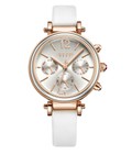 Hình ảnh: Đồng hồ nữ 6 kim Julius Ja958 dây da trắng