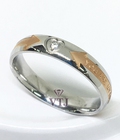 Hình ảnh: Nhẫn Titan Khắc Chữ You Are My Love Đính Xoàn