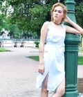 Hình ảnh: Đầm suông hai dây khoá vuông xẻ đùi