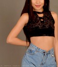 Hình ảnh: Áo croptop đan dây ngực