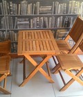 Hình ảnh: Bàn ghế cafe gỗ xếp giá thanh lý 