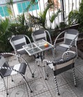 Hình ảnh: Nội thất nhà hàng - bàn ghế cafe nhựa mây sân vườn