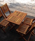 Hình ảnh: Bàn ghế cafe gỗ xếp - bàn ghê nhà hàng