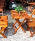 Hình ảnh: Bàn ghế cafe gỗ xếp - nội thất Ngọc Quảng