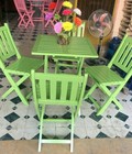 Hình ảnh: Nội thất sân vườn - bàn ghế gỗ xếp 