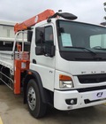 Hình ảnh: Đại lý bán xe cẩu FUSO FI 7 tấn gắn cẩu Unic V340 3 tấn 4 khúc hỗ trợ NH 90%