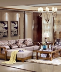 Hình ảnh: Sofa góc gỗ tự nhiên hiện đại SFG 031