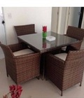 Hình ảnh: Bàn ghế cafe , chất liệu khung sắt , đan dây nhựa mây