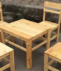 Hình ảnh: Bàn ghế cafe gỗ có lưng giá rẻ..