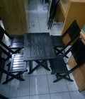 Hình ảnh: Bộ bàn ghế cafe quán cóc chất liệu gỗ thông 