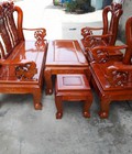 Hình ảnh: Bộ bàn ghế minh quốc đào  gỗ sồi nga tay 10 phun mầu 