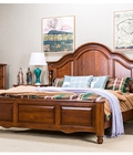 Hình ảnh: Giường gỗ tự nhiên tân cổ điển châu âu GNC 030