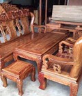 Hình ảnh: Bộ bàn ghế minh quốc đào tay 12 ( gỗ hương vân ) 