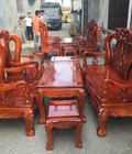 Hình ảnh: Bộ Bàn Ghế Quốc đào tay 12 yếm cong gỗ xà cừ