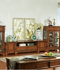 Hình ảnh: Tủ bầy phòng khách gỗ tự nhiên tân cổ điển.TCD 009
