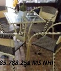 Hình ảnh: bàn ghế cafe mây nhựa