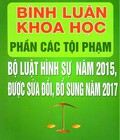 Hình ảnh: Bình luận khoa học phần tội phạm bộ luật hình sự 2015 sửa đổi 2017