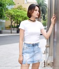 Hình ảnh: Váy jeans rách chữ A