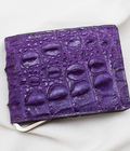 Hình ảnh: Ví kẹp tiền da cá sấu Kani tím gai