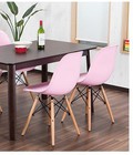 Hình ảnh: Bàn ghế cafe nhựa đúc chân gỗ