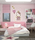 Hình ảnh: Phòng ngủ bé gái họa tiết Hello kitty
