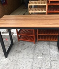 Hình ảnh: bàn làm việc chân sắt vuông 120x60x75 mặt gỗ công nghiệp 