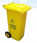 Hình ảnh: Thùng rác y tế 240l màu vàng, thùng rác đạp chân màu vàng dùng trong bệnh viện, thùng rác660l