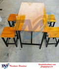 Hình ảnh: Bàn ghế cafe, quán ăn chân sắt mặt gỗ thanh lý giá rẻ