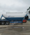 Hình ảnh: Sơ mi rơ moóc xi téc Chở Xi măng rời DOOSUNG 31 khối 32.7 tấn. 3 Trục, 3 Rốn xả, màng rung tròn.