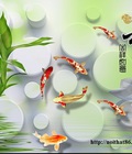 Hình ảnh: Tranh gạch men cá vàng cây tre